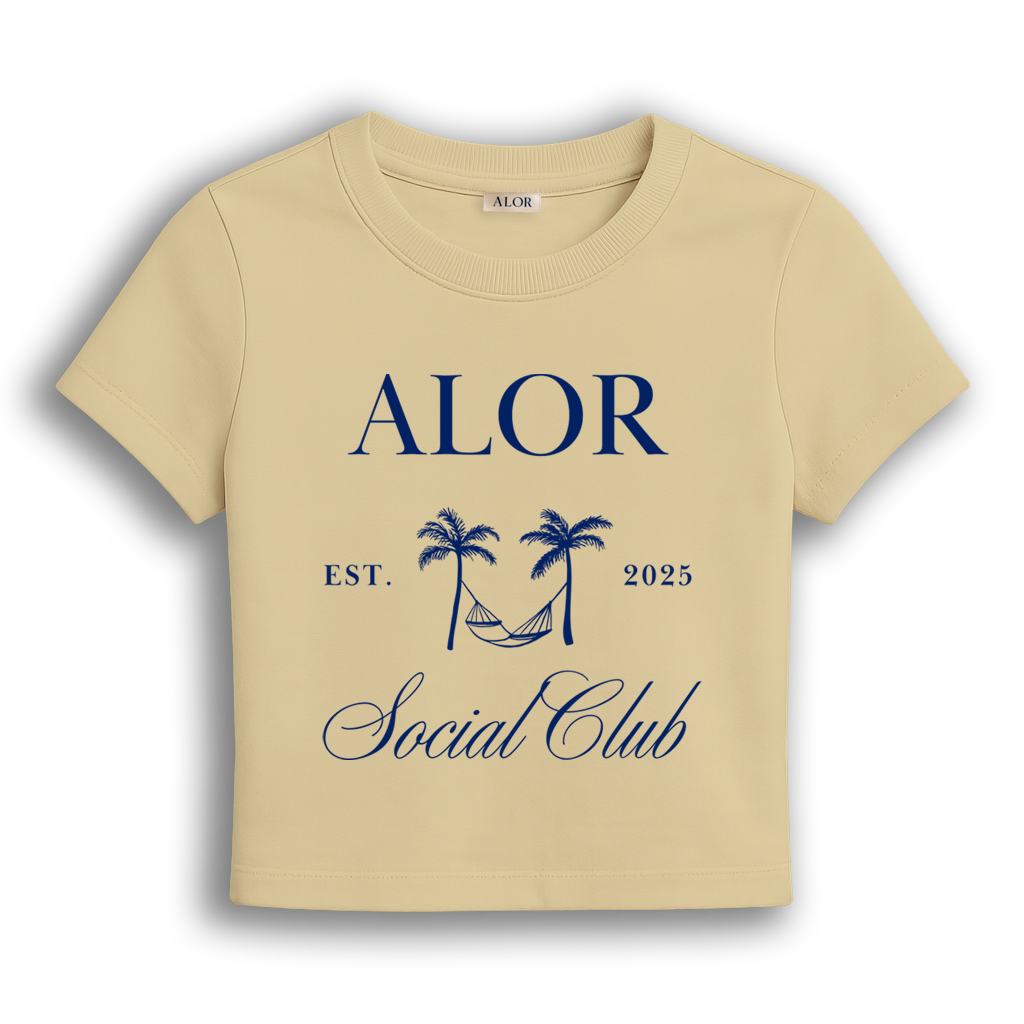 Baby Tee ALOR Social Club Palm Vibes