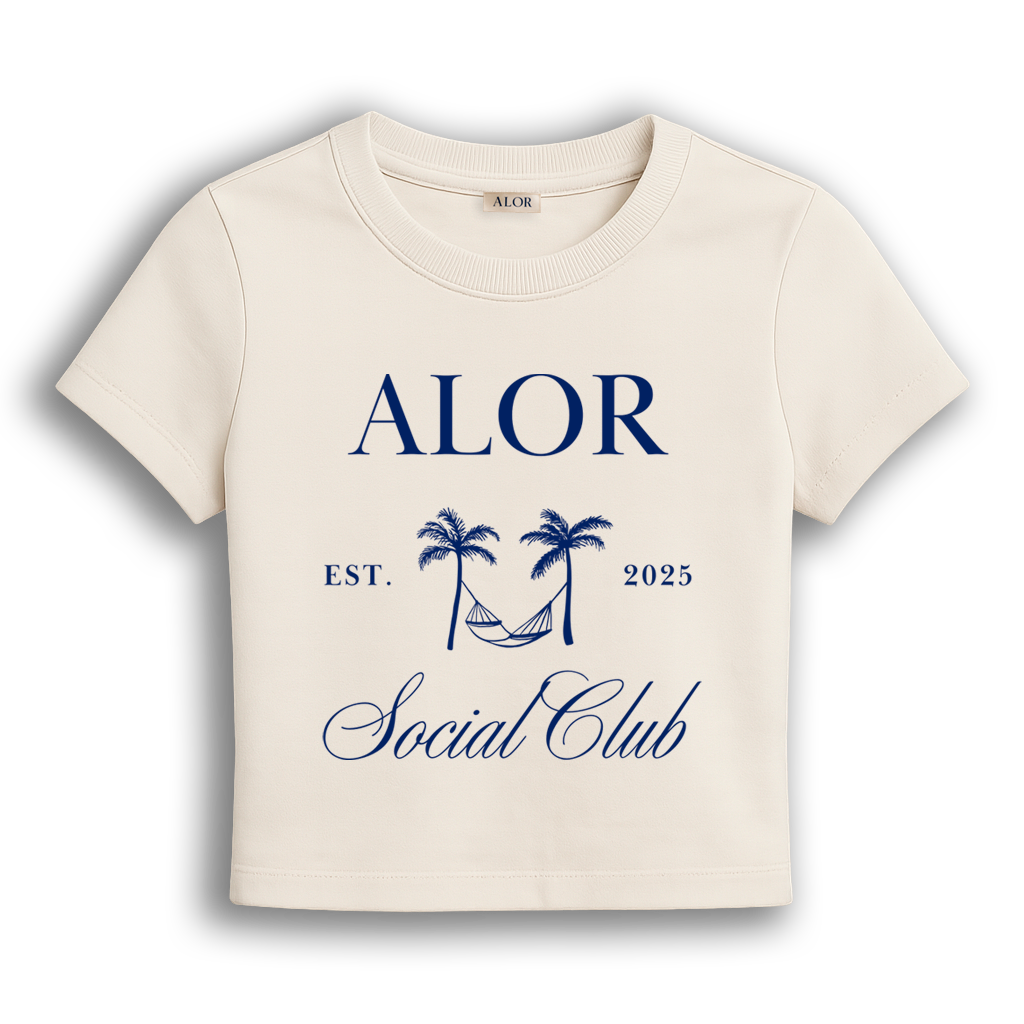 Baby Tee ALOR Social Club Easy Vibes